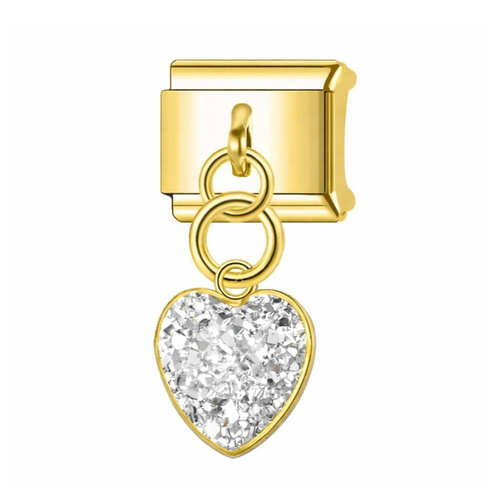 Pendentif coeur gris