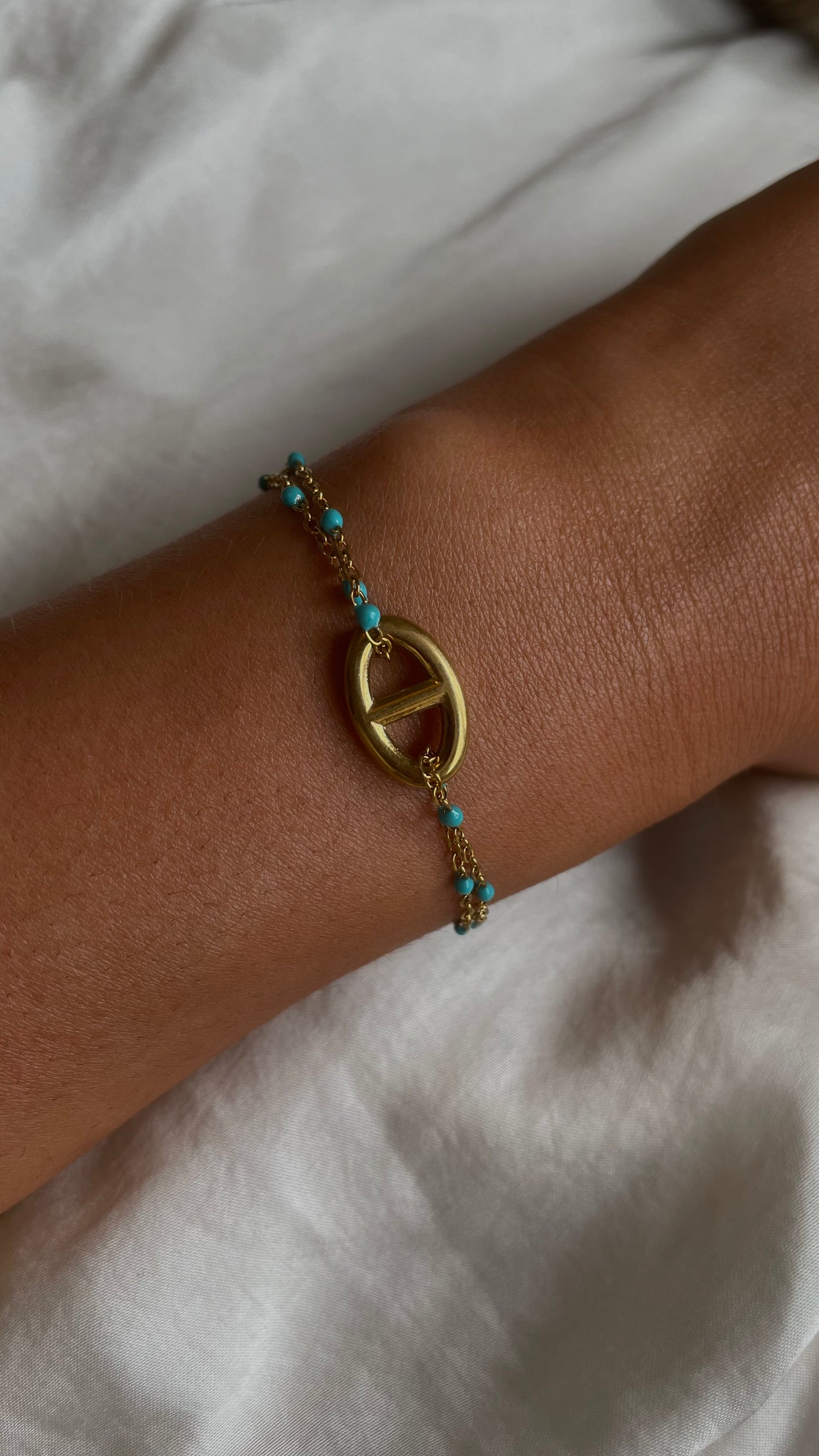Bracelet NIA bleu doré