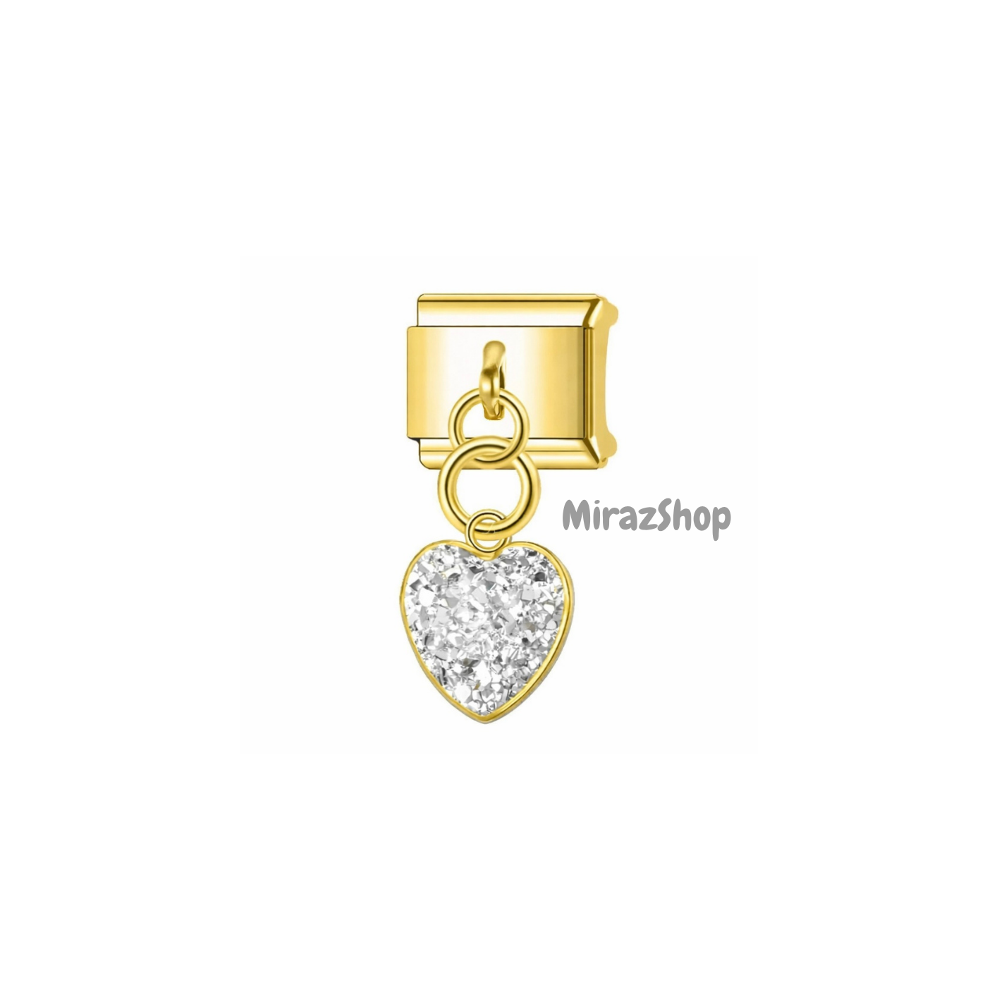Pendentif coeur gris