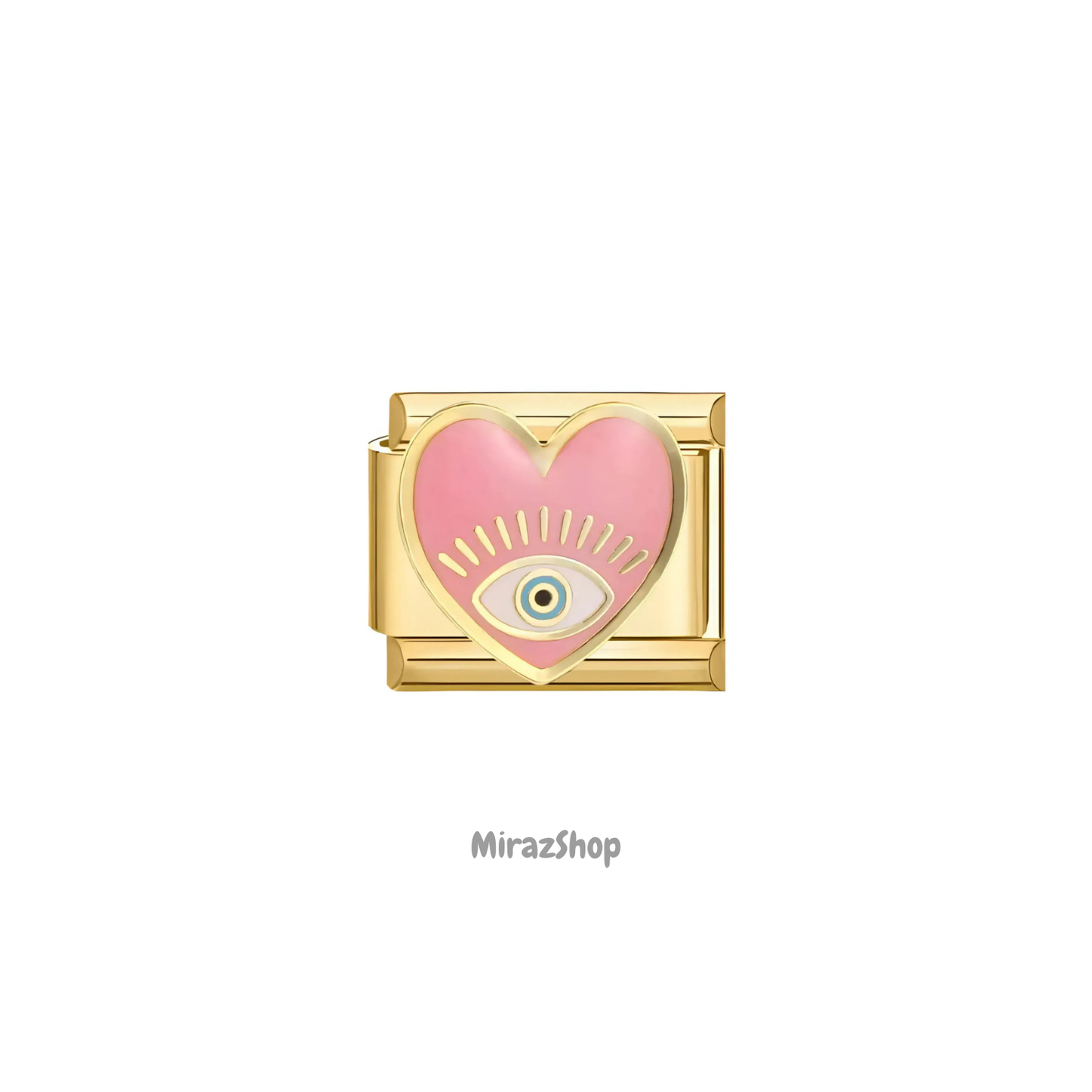 Cœur rose œil