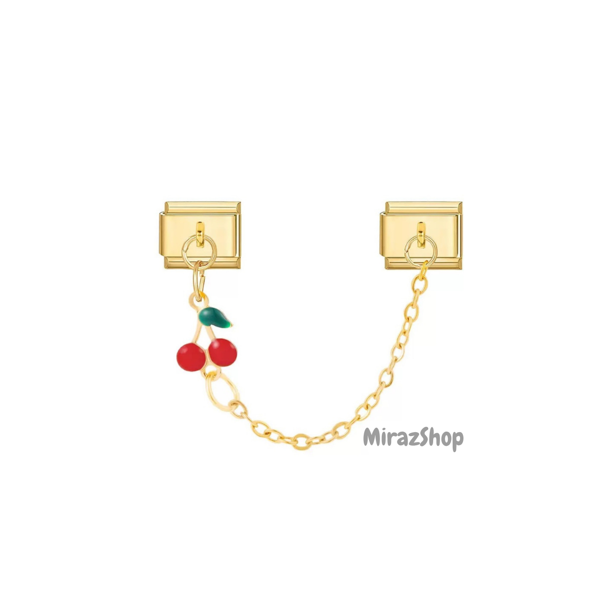Pendentif chaîne cerise