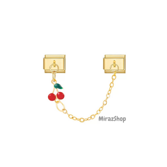 Pendentif chaîne cerise