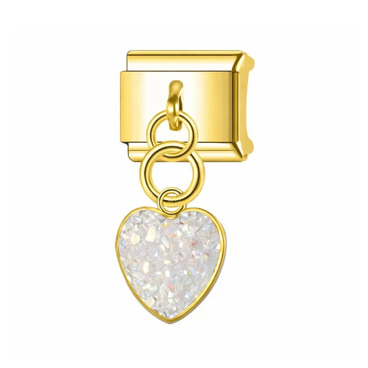 Pendentif cœur blanc
