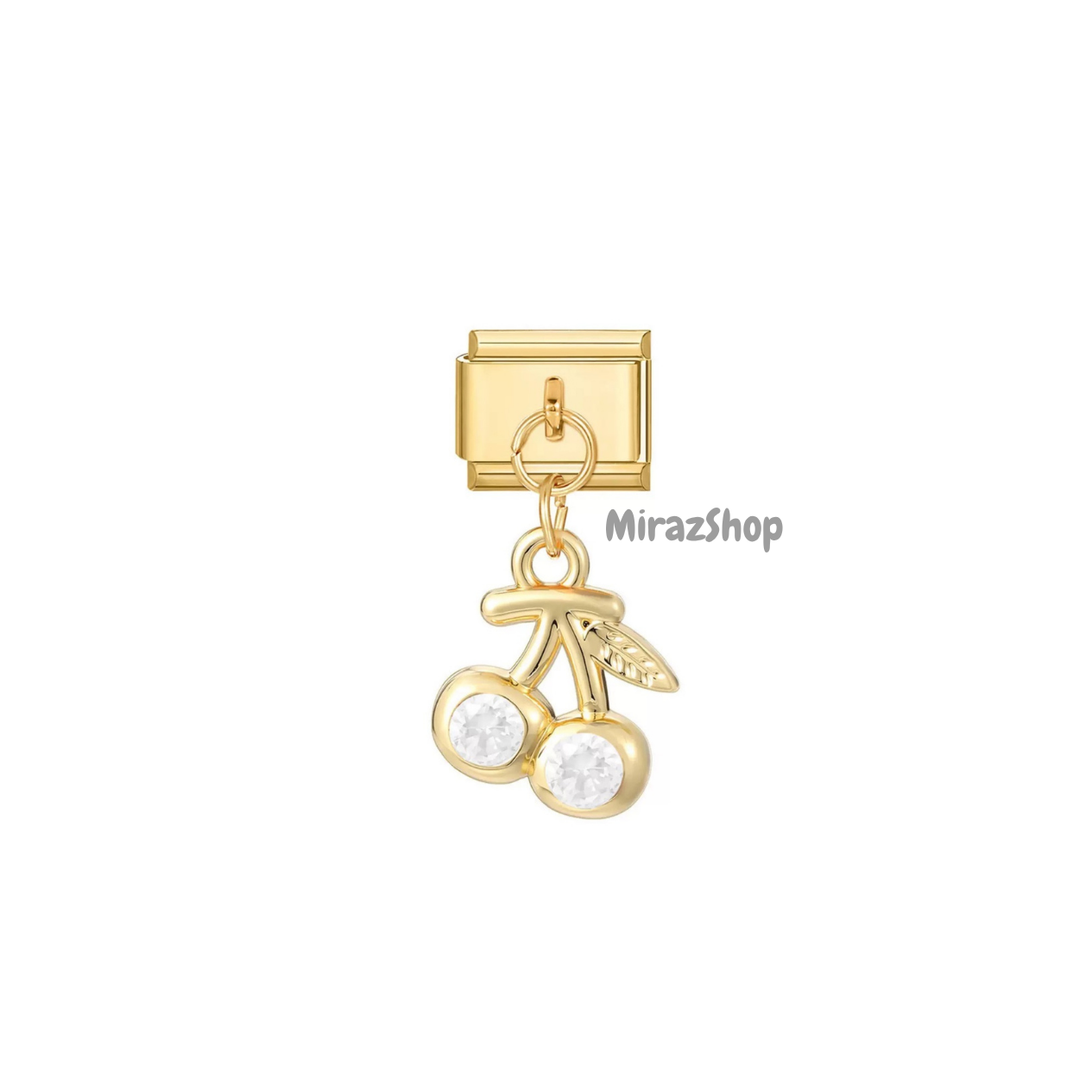 Pendentif cerise à strass