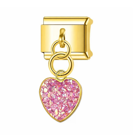 Pendentif cœur rose
