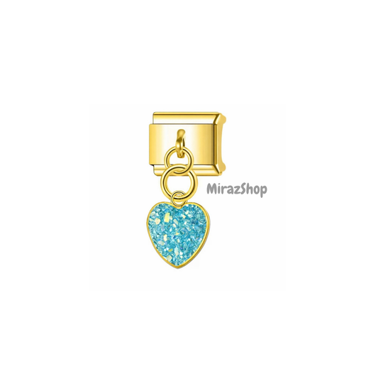 Pendentif cœur bleu