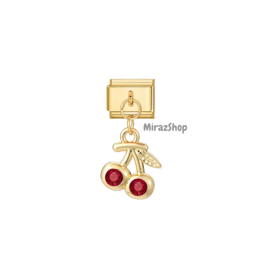 Pendentif cerise rouge