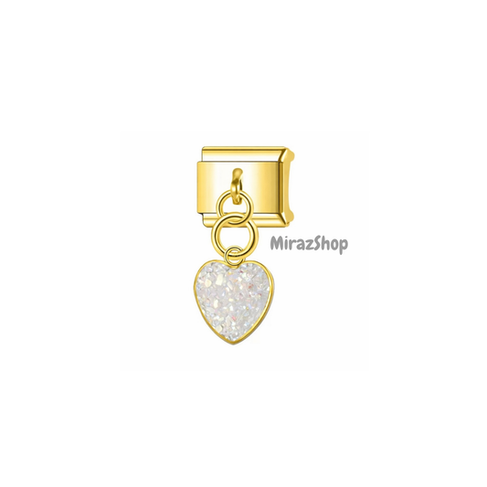 Pendentif cœur blanc