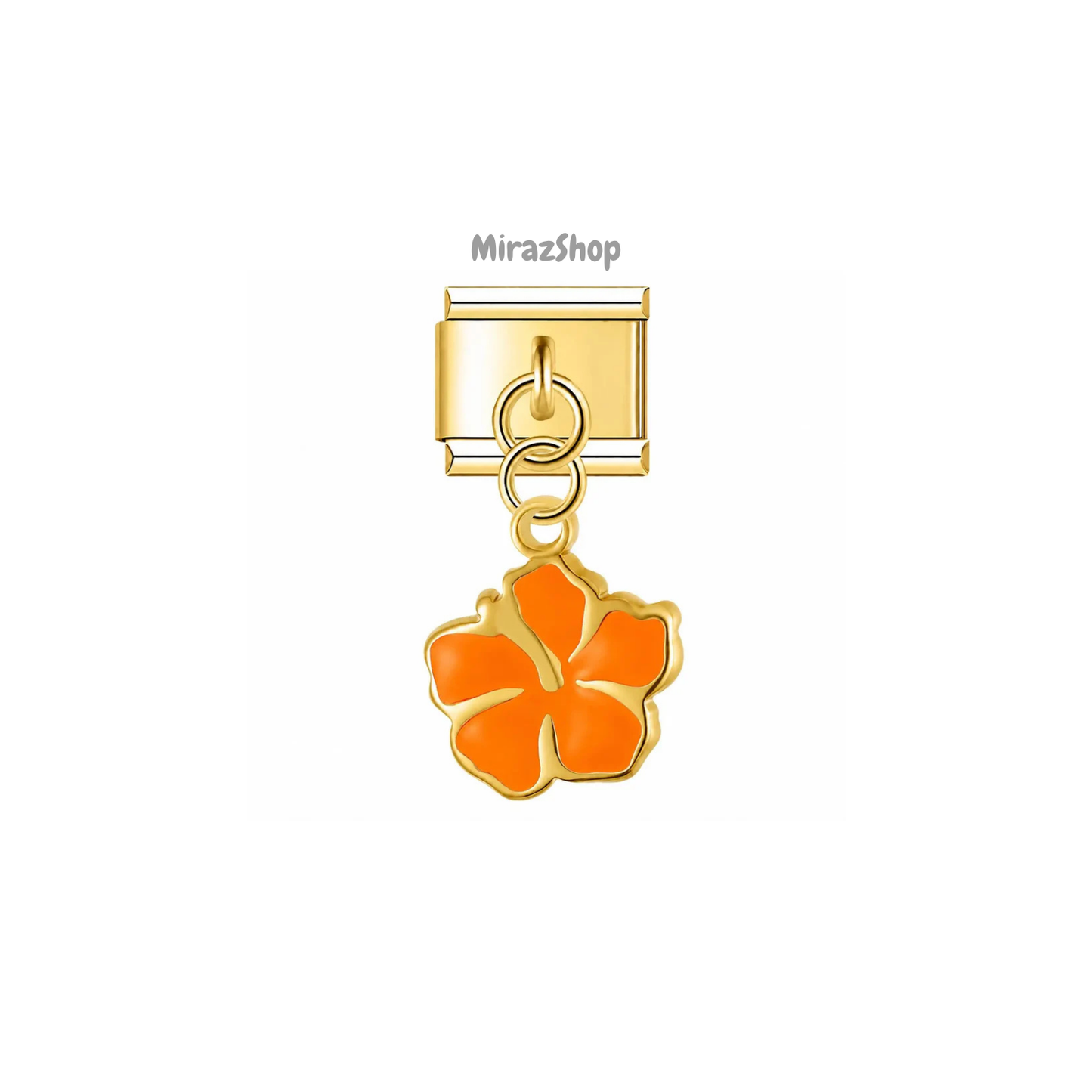 Pendentif fleur orange