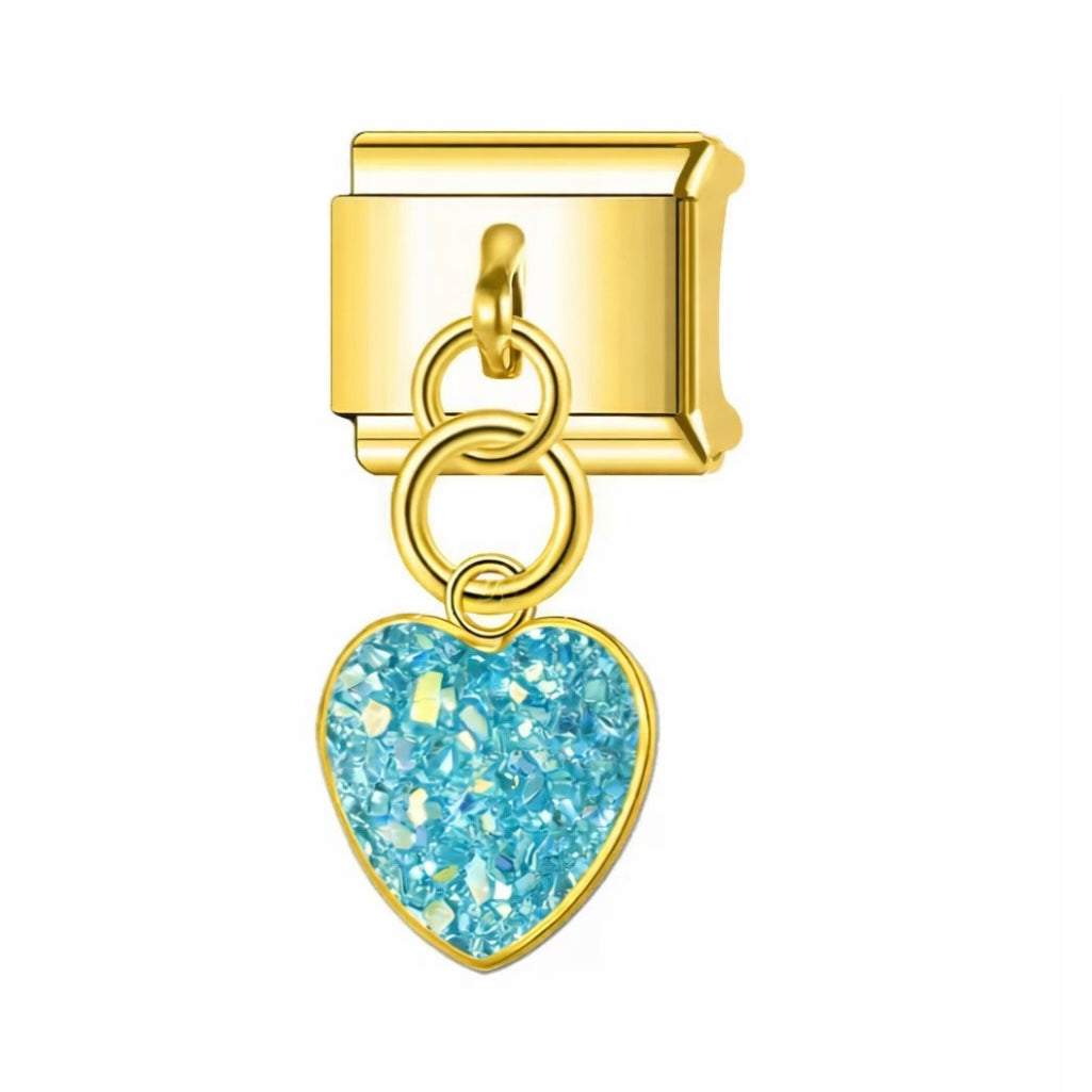 Pendentif cœur bleu