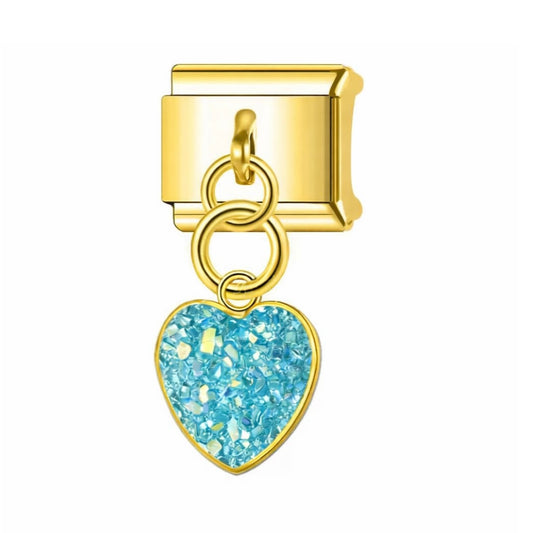 Pendentif cœur bleu