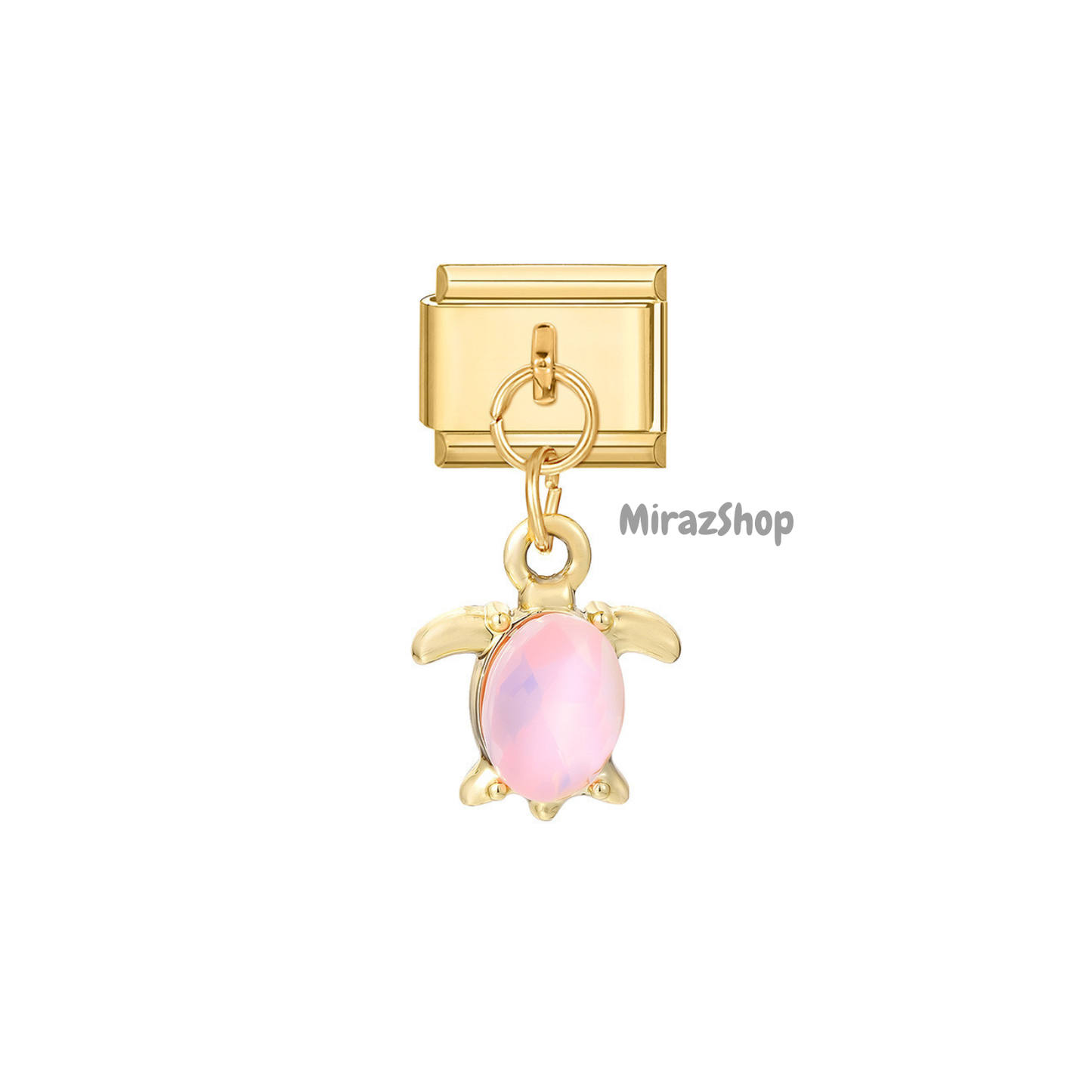 Pendentif tortue rose